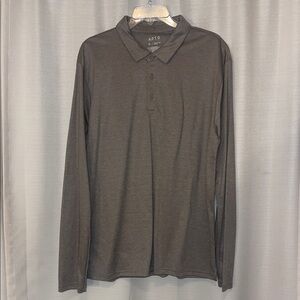 Apt. 9 Men's Tan Long Sleeve Polo. New without tags.